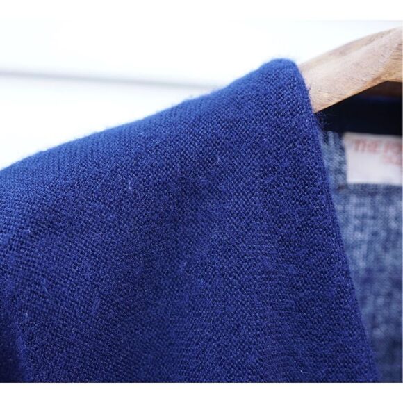 Vintage 90s The Fox Collection Navy Blue Knit Cardigan - Picture 7 of 8